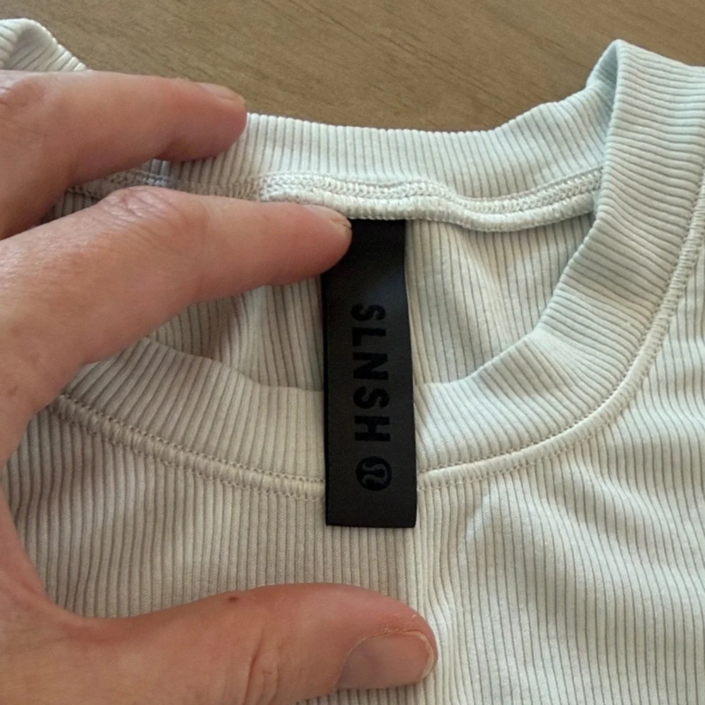 Lululemon Ebb to Street Tank Top White Ribbed High Neck Athletic Racerback SLNSH - Picture 2 of 4